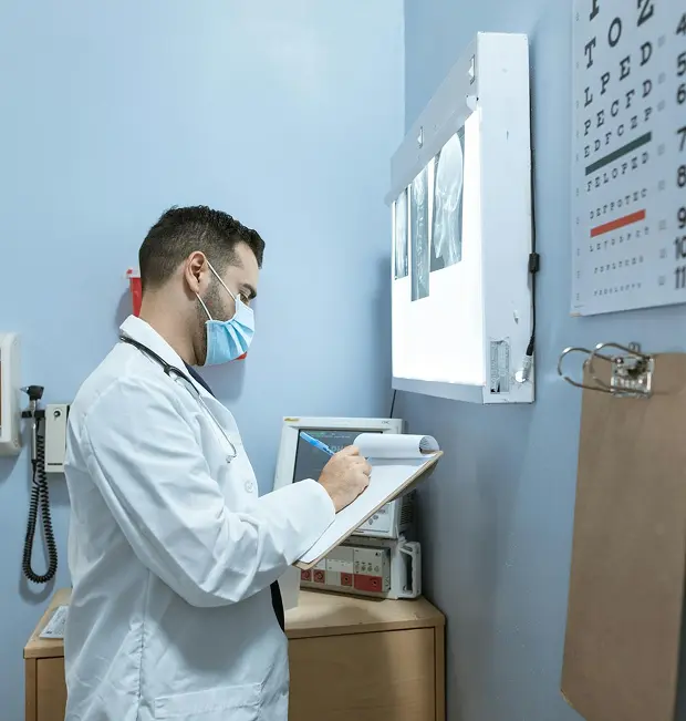 Doctor performing medical checkup