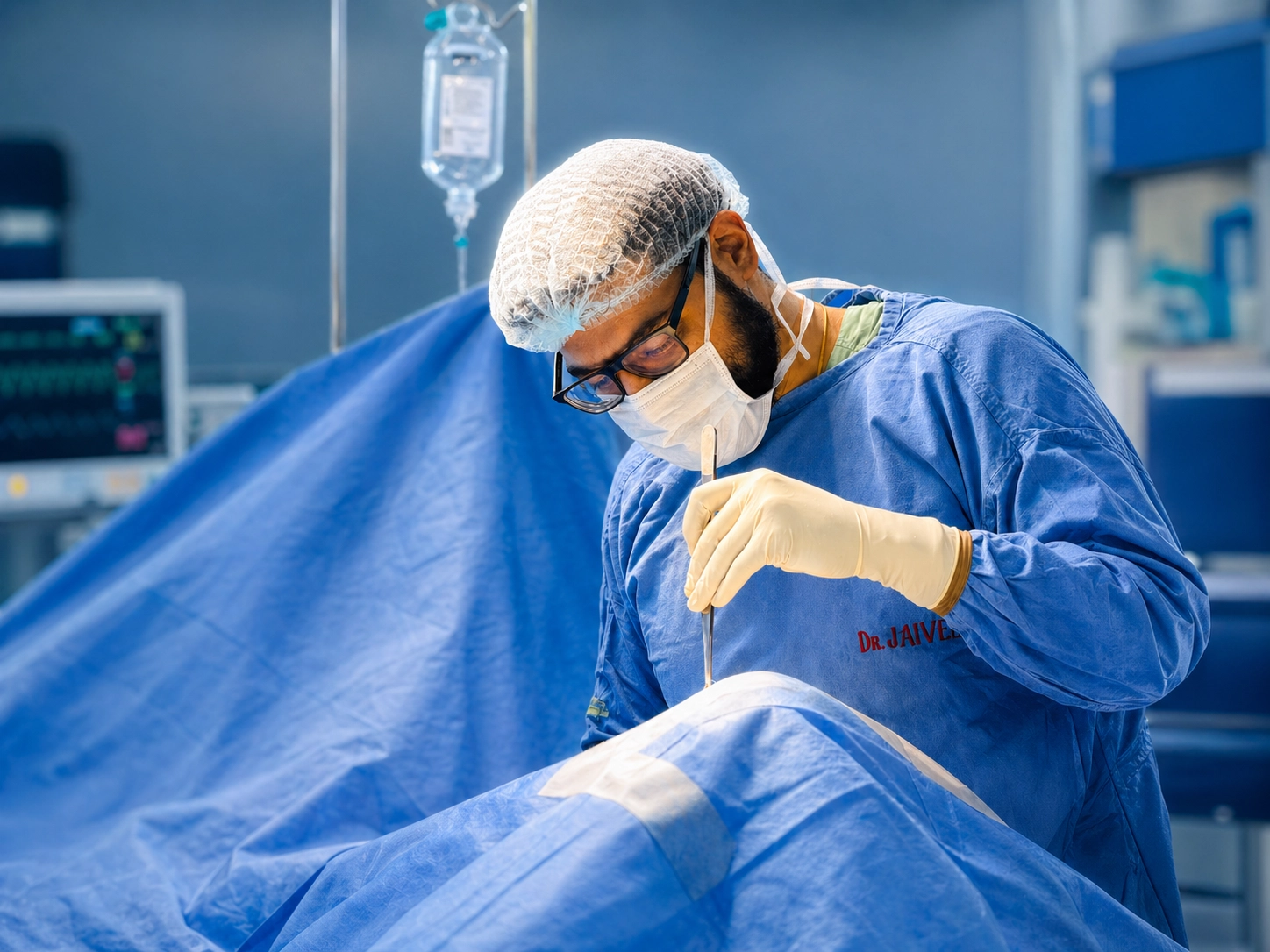 Doctor performing medical checkup